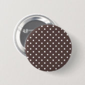 Chocolate Polka Dot Button (Voorkant /achterkant)