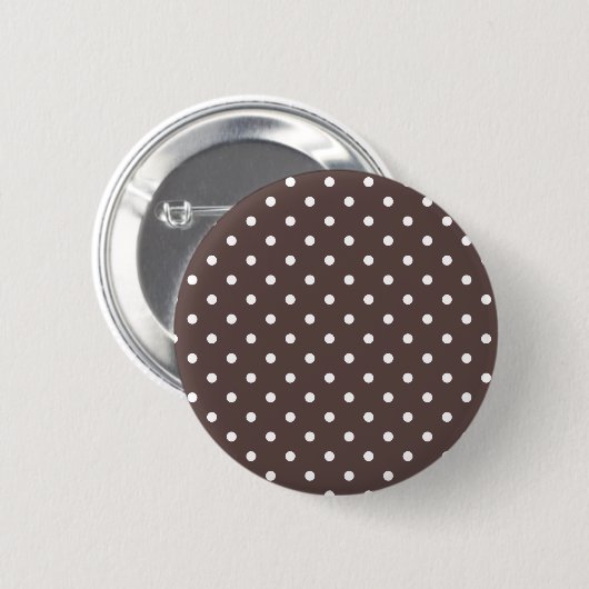 Chocolate Polka Dot Button (Voorkant /achterkant)