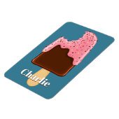 Chocolate Popsiche, aangepaste naam en kleurenmagn Magneet (Linkerzijde)