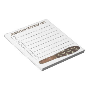 Chocolate Pretzel Stick Grocery Shopping List Notitieblok