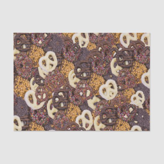 Chocolate Pretzels Pattern Tissuepapier (Voorkant)
