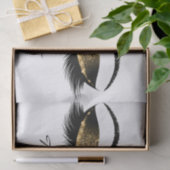 Chocolate Sepia Gold Glitter Dank je wel Lashes Tissuepapier (Geschenk)