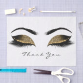 Chocolate Sepia Gold Glitter Dank je wel Lashes Tissuepapier (Craft)