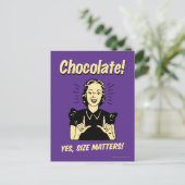Chocolate: Size Matters Briefkaart (Staand voorkant)