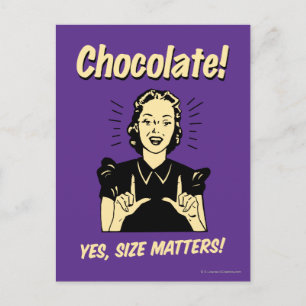 Chocolate: Size Matters Briefkaart