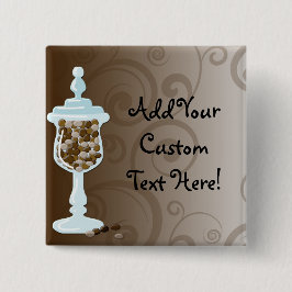 Chocolate Snoep Buffet Bar, Urn of Sweets Vierkante Button 5,1 Cm