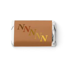 Chocolate Snoep - Gestapte Initialen, Naam in Brow