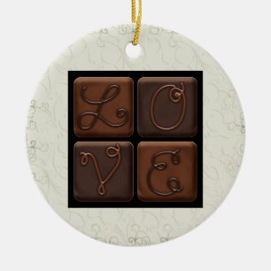 Chocolate Snoep Love - SRF Keramisch Ornament