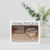 Chocolate Souffle Martini Recipe Briefkaart (Staand voorkant)