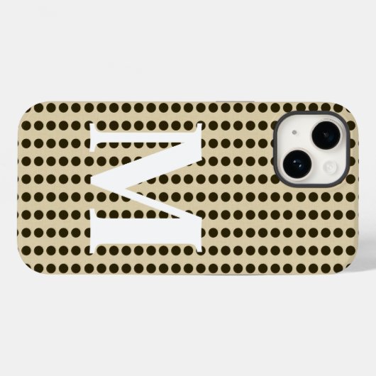 Chocolate Spice Moods Stippen met monogram Case-Mate iPhone Case (Achterkant (horizontaal))