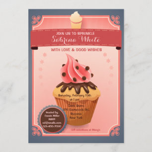 Chocolate Sprinkles Bridal Shower Invitation Kaart
