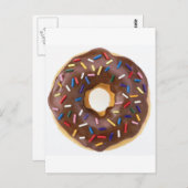 Chocolate Sprinkles Doughnut Briefkaart (Voorkant / Achterkant)