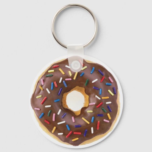 Chocolate Sprinkles Doughnut Sleutelhanger (Voorkant)