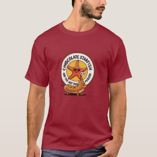 Chocolate Starfish en Hot Dog Cartoon T-Shirt