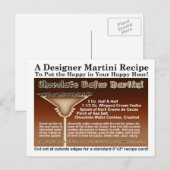 Chocolate Wafer Martini Recipe Briefkaart (Voorkant / Achterkant)