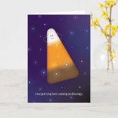 ChocolateCandy Corn Happy Herfst Y'all Wenskaart Kaart (Gele Bloem)