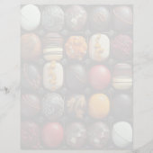 Chocolats - Feuille de papier à lettres de 8,5 po (Dos)