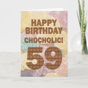 Chocololic 59e verjaardagskaart kaart