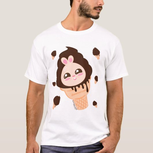 Chocomari-Choco Chubby Bunny Ice Cream V.01 T-shirt (Voorkant)