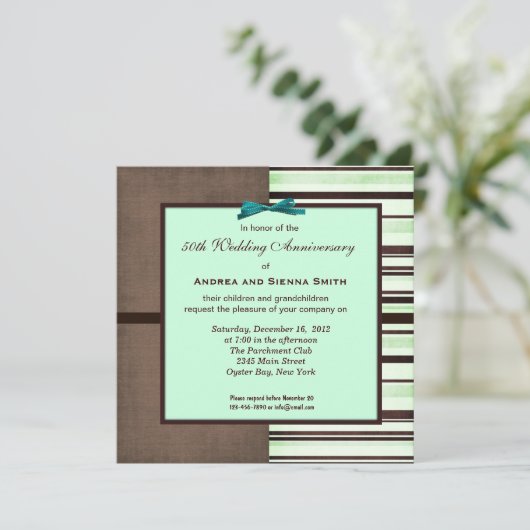 ChocoMint 50ste huwelijksjubileum Kaart (Staand voorkant)