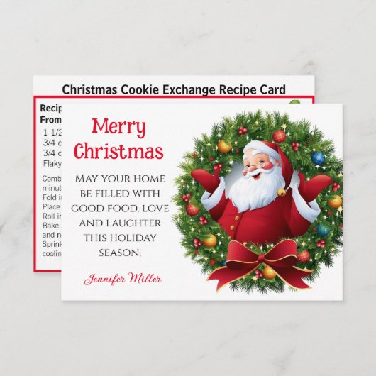 ChocoNut Cookie Exchange Recipe Sharing Kerstmis (Voorkant / Achterkant)