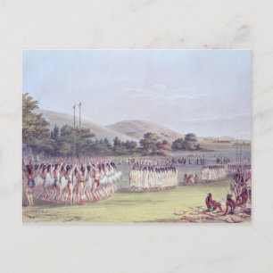 Choctaw Ball-Play Dance, 1834-35 Briefkaart