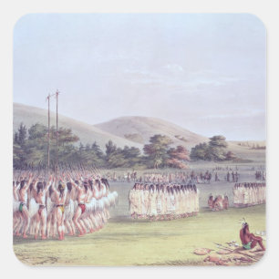 Choctaw Ball-Play Dance, 1834-35 Vierkante Sticker