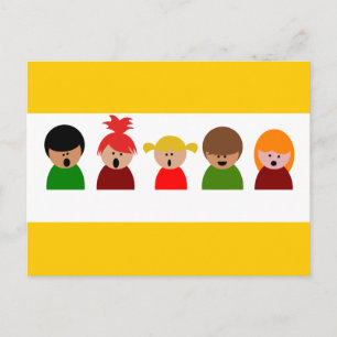 choir-310673 kinderen in het koor die muziek blije briefkaart