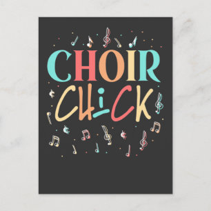 Choir Chick Girl Singing Karaoke Lover Musician Briefkaart