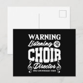 Choir Director Chorus Choral Music Singer Gift Briefkaart (Voorkant / Achterkant)