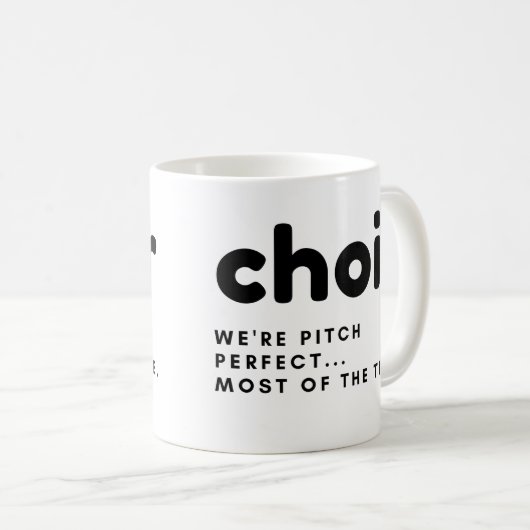 Choir Funny Gift Mug - costumé (Devant droit)