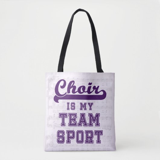 Choir is mijn teamsport tote bag (Voorkant)