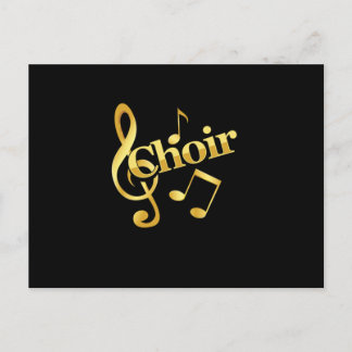 Choir Muzieknoten Clef Chorus Choral Music Gift Briefkaart