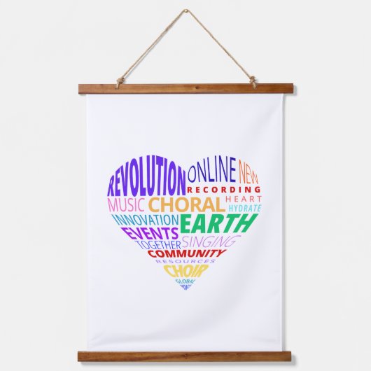 Choir of the Earth Word Cloud Hangend Wandkleed (Voorkant)