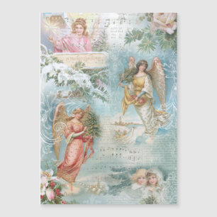 Choir of Vintage Winter Angels Collage