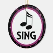 Choir Sing Music Kerstmis Keepomwille Ornament (Links)