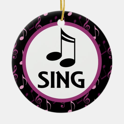 Choir Sing Music Kerstmis Keepomwille Ornament (Voorkant)