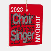 Choir Singer Extraordinaire CUSTOM Keramisch Ornament (Rechts)