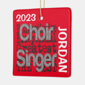 Choir Singer Extraordinaire CUSTOM Keramisch Ornament (Links)