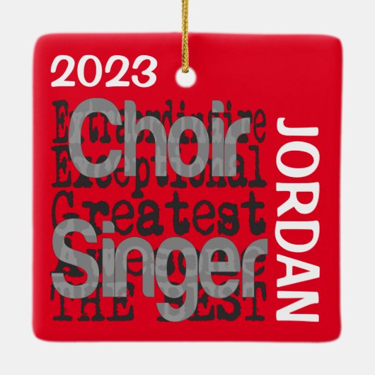 Choir Singer Extraordinaire CUSTOM Keramisch Ornament (Achterkant)