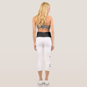 CHOISIR COULEUR nom noir blanc yoga capri leggings (Verso)