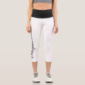 CHOISIR COULEUR nom noir blanc yoga capri leggings (Recto)
