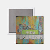 "Choisir le bonheur" Art Magnet par Nancy Lefko (Recto/Verso)