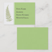 Choisir n'importe quel Carte de visite de feuille (Devant / Derrière)