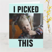 CHOISIR NOSE FUNNY JOKE CARTES D'ANNIVERSAIRE (Fleur jaune)