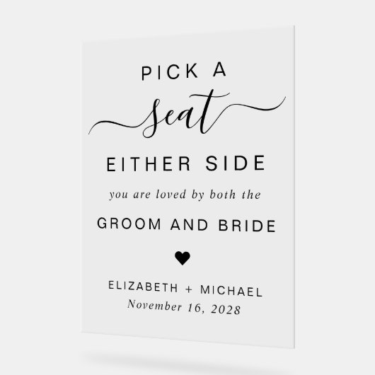 Choisir Un Siège De Chaque Côté Mariage (Angle)