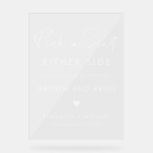 Choisir Un Siège De Chaque Côté Mariage Blanc Sièg (Recto)