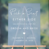 Choisir Un Siège De Chaque Côté Mariage Bleu Dusty (Neutre)