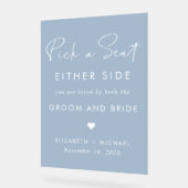 Choisir Un Siège De Chaque Côté Mariage Bleu Dusty (Angle)