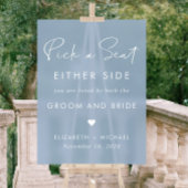 Choisir Un Siège De Chaque Côté Mariage Bleu Dusty